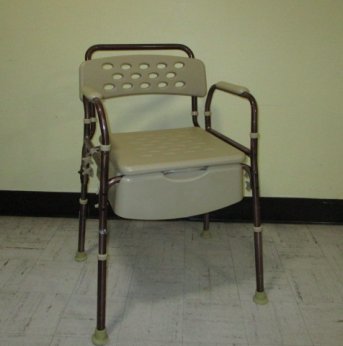 Shower chair with commode