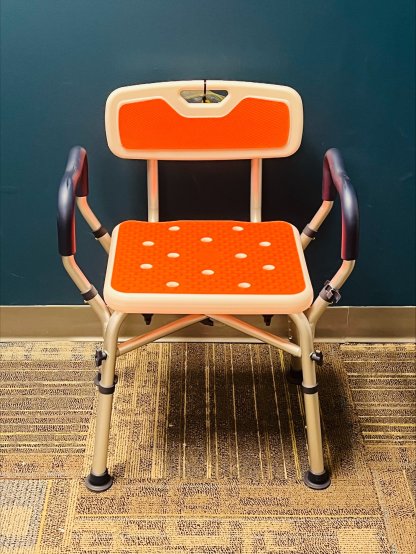 SHOWER CHAIR WITH BACK AND ARMS