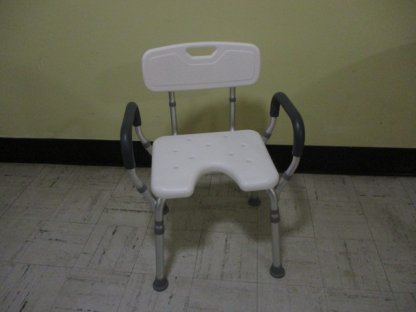 Shower chair with backrest and arms