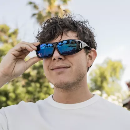 man wearing glasses