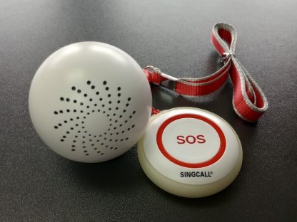 circular call speaker and button