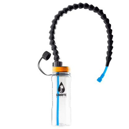 water bottle with long neck drinking system