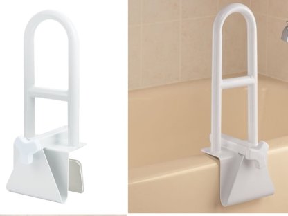 safety bar as latched onto a tub
