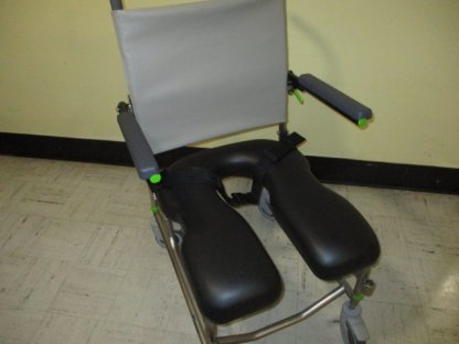Rolling shower chair with commode heavy duty
