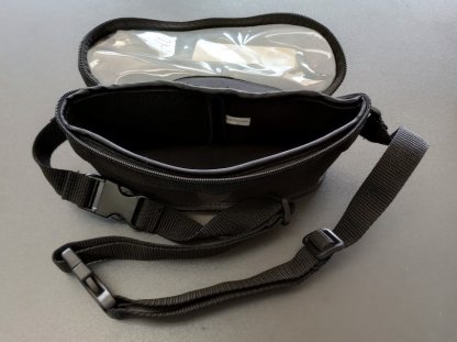 zipper pouch side view