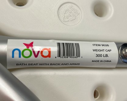 SHOWER CHAIR WITH BACK AND ARMS