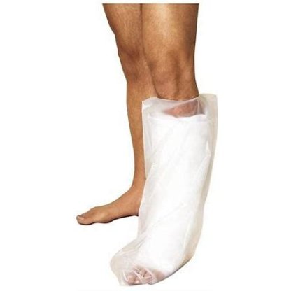 Waterproof Cast/Bandage Protector - Adult Leg in use