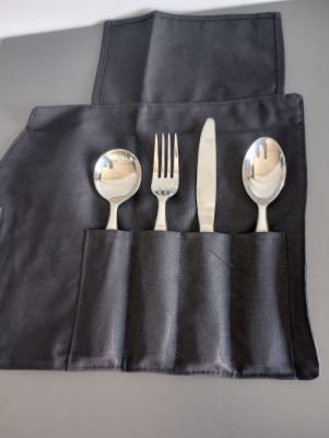 Silverware set in carry cloth