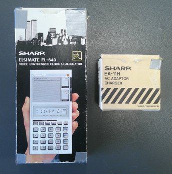 clock & calculator in box