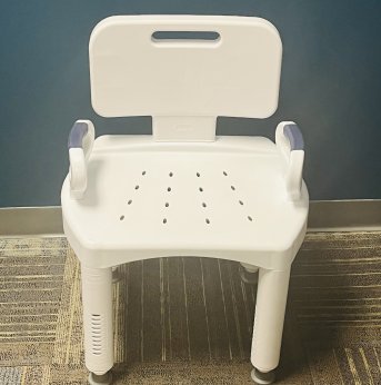 SHOWER CHAIR W/BACKREST