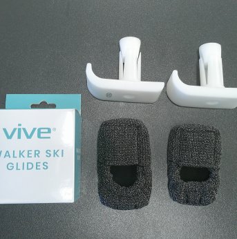 walker ski glides with covers