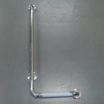 L shaped grab bar