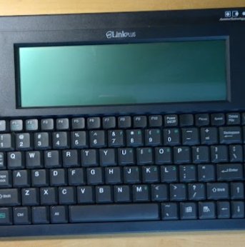 black keyboard with built in screen 