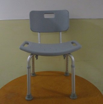 Shower chair with backrest
