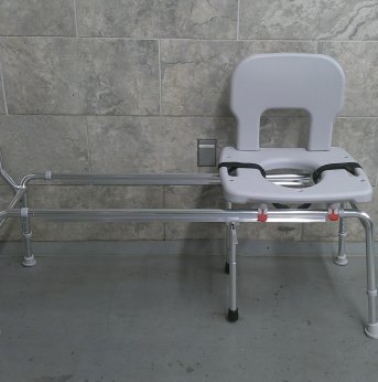 Sliding Transfer Bench with Back