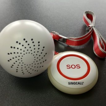circular call speaker and button