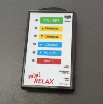 remote with multicolor buttons