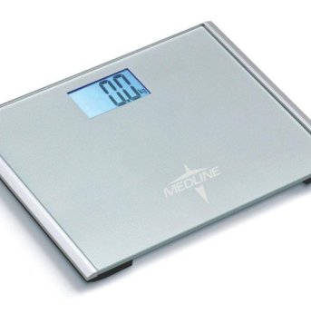 silver digital floor scale