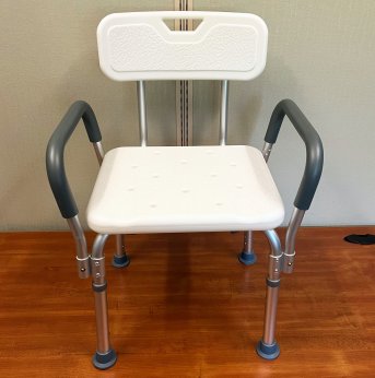 SHOWER CHAIR W/BACK AND ARMS