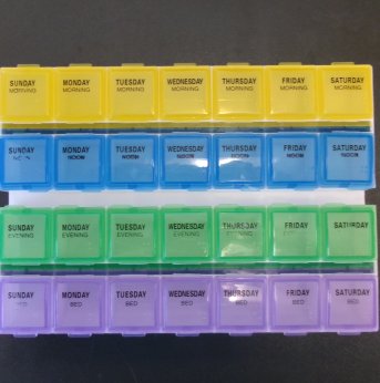 Weekly 4X Day Pill Organizer